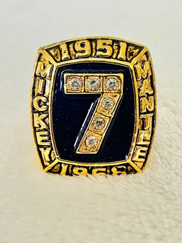 NEW YORK Yankees Mickey Mantle 1951-1966 Hall Of Fame Ring, ๐บ๐ธ Ship Cover