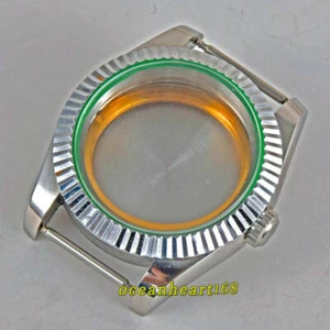 40mm flat sapphire glass automatic watch Case Fit 2824 2836 Miyota 8215 movement - Picture 1 of 6