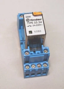 Relè Finder 230VAC 5A con base (94.84.1) e LED come nuovo - Foto 1 di 1