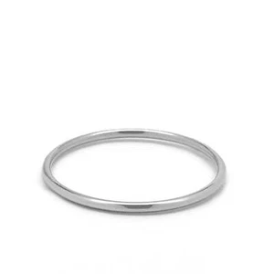 Schlichter runder dünner Edelstahl Bandring (1 mm) silberfarben Herren Damen - Bild 1 von 5