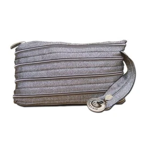 Handtasche Abendtasche Clutch Tasche Reißverschluss Glitzer Silber - Bild 1 von 1