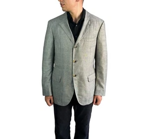 Brunello Cucinelli Men's Blazer Cashmere/Wool Plaid 3 Button Jacket Size 50-52 - Picture 1 of 19