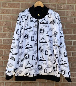 Nike Air Jordan 1985 Flight Club All Over Print Reversible Jacket Men's XL White - Picture 1 of 9