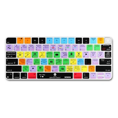 XSKN Lightroom Shortcuts Keyboard Cover Skin for 2021+ iMac 24" Magic Keyboard - Image 1 of 4
