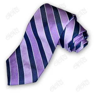 Brooks Brothers 346 Repp Tie Men L 58.5” W 3” Purple Blue Stripe Silk Classic - Picture 1 of 4