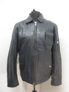VINTAGE FRENCH LEATHER RAF K6 FLIGHT MOTORCYCLE JACKET SIZE M, - Picture 1 of 21