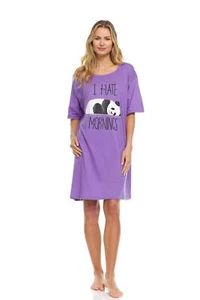 5002 Women Nightgowns & Sleepshirts Female Sleepwear Pajamas Purple One Size Fit - Picture 1 of 36