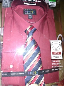 Men's Alexander Julian Colours Dress Shirt w/Tie & Pocket Square Set, Size L - Picture 1 of 1