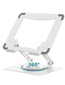 Support pour Ordinateur Portable avec Base rotative à 360° rehausseur Ergonom... - Photo 1/7