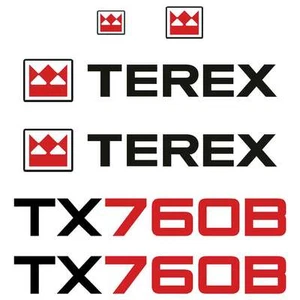 Terex 760 Decals Stickers Terex 760B Repro Decal Kit - Picture 1 of 4