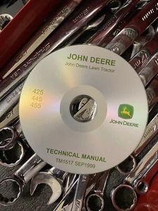 John Deere 425 445 455 Lawn Tractor Service Repair Manual TM1517 Plus Operators - Picture 1 of 6