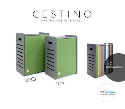 Wäschebox CESTINO aus FILZ - Wäschekorb Wäschesammler Wäschetruhe - mit Deckel - Bild 1 von 4