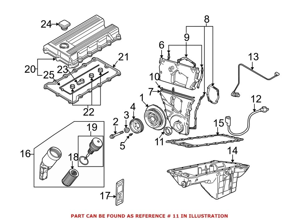 For BMW Genuine Engine Crankshaft Seal 11141439570 - Image 1 of 1