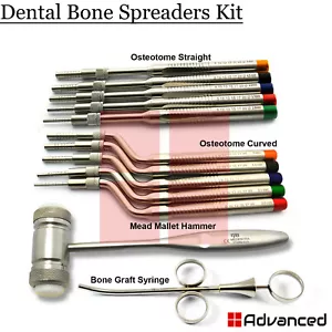 Zahnknochenspreizung Osteotom Implantat konkave Spitzen Hammer Knochentransplantat Spritze - Bild 1 von 8