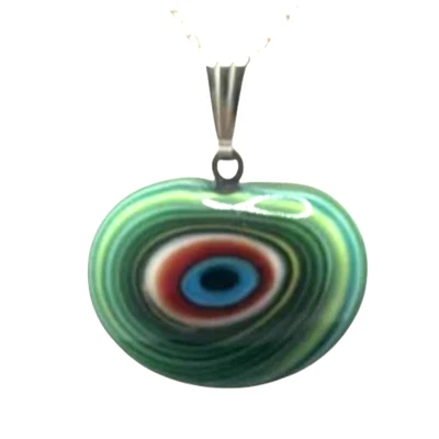 Cristal de Murano, colgante artesanal del mal de ojo y collar de plata de ley 925 Foto 1 de 4