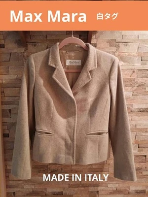 Max Mara Angora Blend Tailored Jacket Blouson Coat Women Size 36 Wool - Image 1 of 4