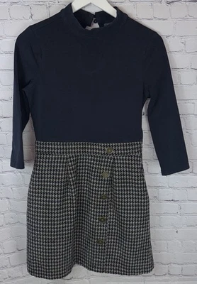 Vestido MODCLOTH Partners in Poise Twofer Azul Marino Tweed Bolsillos Carrera Talla Mediana Foto 1 de 4