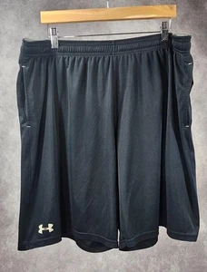 Under Armour Vintage Men Athletic Heat Gear Shorts Black 2XL Swim Sport Pants - Picture 1 of 10