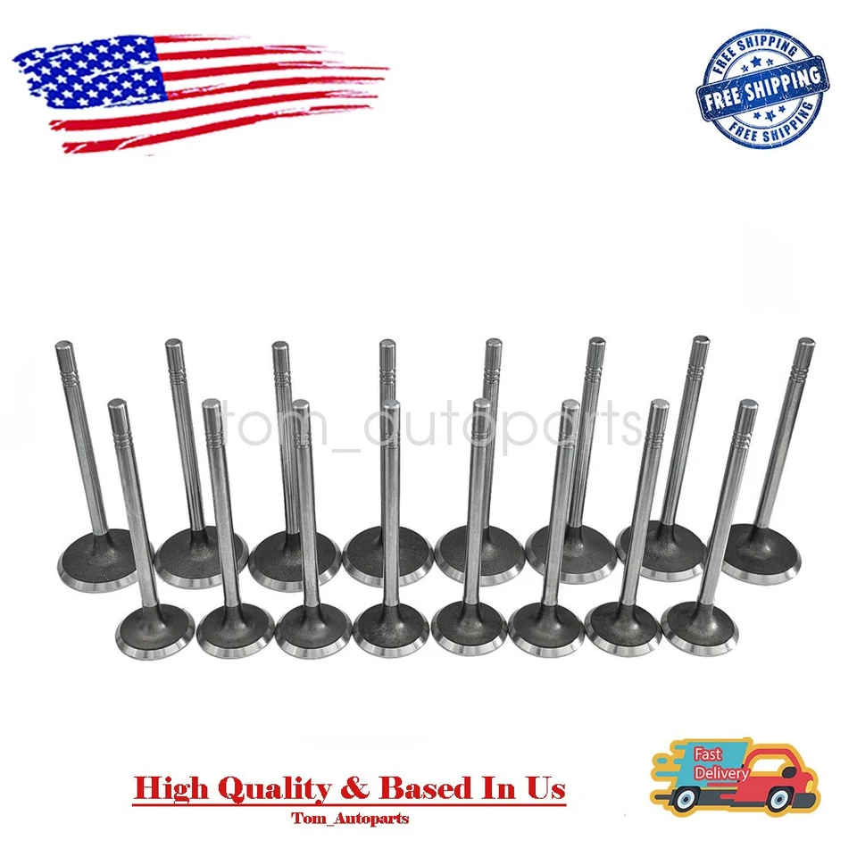 Intake Valves & Exhaust Valves Fits 1992-1999 Ford Lincoln Mercury 4.6L 5.4L 16V Foto 1 de 4