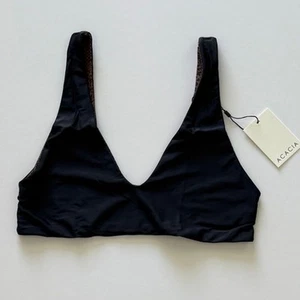 Acacia Swim MAGGIE Bikini Top - Licorice - Supportive - Fixed Straps - Large - Picture 1 of 8