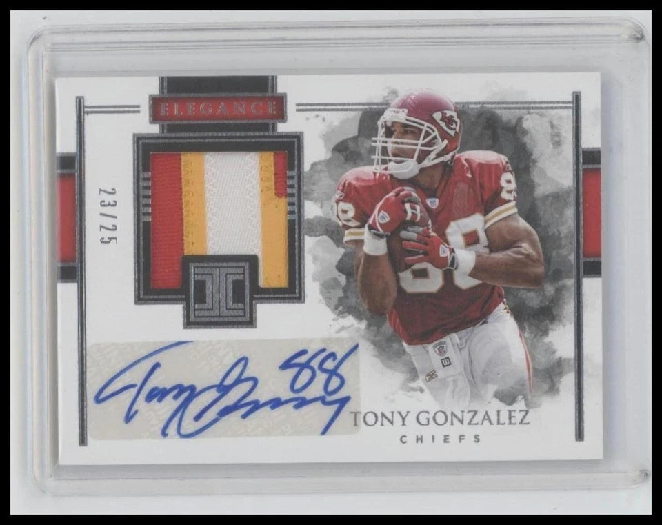 Parche retirado Tony Gonzalez Auto 2018 Panini impecable #ERP-TG elegancia/25 Foto 1 de 2