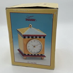 Seymour Mann Carnaby Colorful Handpainted Porcelain Tower Table Clock - Picture 1 of 16