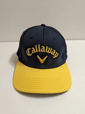 Gorra de pelota Callaway Golf Odyssey. S/M. Azul marino y amarillo.  Pequeña transferencia de color puntual.  Foto 1 de 4