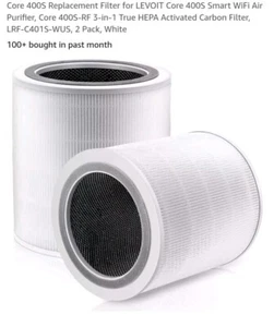 Lot Of 2 Core® 400S 3-Stage Replacement Filters for Levoit Air Purifier NEW - Picture 1 of 4