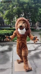 Long Fur Lion Mascot Costume Cosplay Party Advertising Carnival Xmas Fursuit