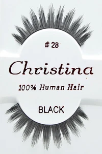 Christina #28 6,12 pares de pestañas postizas 100 % cabello humano - Imagen 1 de 1