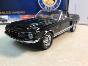1/24 Franklin Mint Black 1968 Shelby GT500KR B11E241 Shelby Signed Autographed - Picture 1 of 12