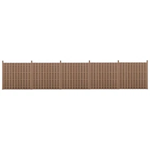neu.holz WPC Gartenzaun Sichtschutz Windschutz Lamellenzaun Zaun 932x185cm Braun - Bild 1 von 6