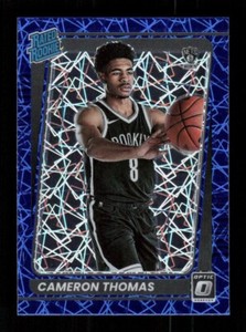 2021-22 Panini Donruss Optic #153 Cameron Thomas RC Blue Velocity Prizm 