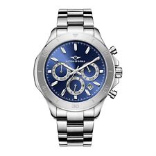Men's Silver & Blue Designer Chronograph Watch By Nation of Souls RRP £269