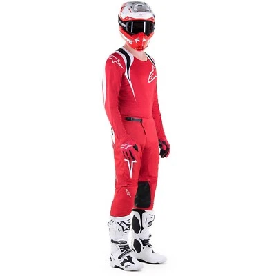 Completo Camiseta Pantalones Alpinestars Fluid Narin Rojo Mars Red Enduro Cross - Imagen 1 de 4