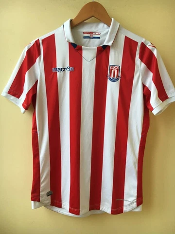 Stoke City FC 2016 2017 Macron home football shirt soccer jersey. Size S Cover