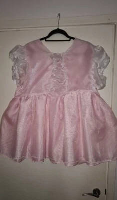 Vestido Corto de Fiesta Talla Bebé Adulto Cualquier Talla 2 Capas Vestido con Volantes Foto 1 de 4