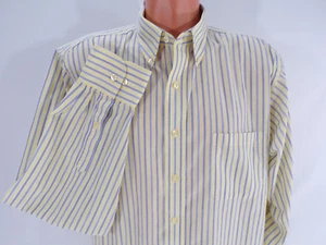 Chaps Twill Shirt Long Sleeve Mens XL 17-36 Button Front Cotton Blend Pocket EUC - Picture 1 of 6