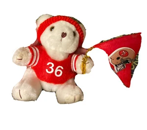 Vtg San Francisco 49ers Christmas Tree Ornament 36 Merton Hicks Teddy Bear - Bild 1 von 6