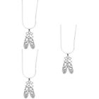 3 Pack Ballet Shoe Charm Necklace Women Chokers For Clavicle Chain