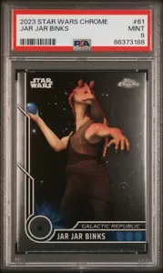 2023 Topps Star Wars Chrome Jar Jar Binks Card #61 PSA Mint 9 - Picture 1 of 2