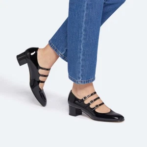 CAREL Paris Kina Babies Black Patent Mary Janes 36.5 - Picture 1 of 14