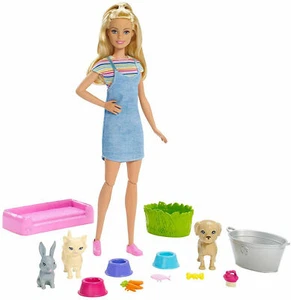 Barbie Play N Wash Pets Doll and Playset NEW 3+ FXH11 - Picture 1 of 3