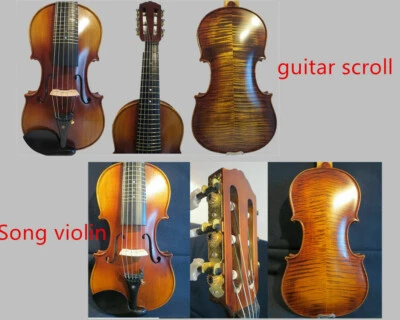 Strad Style SONG maestro inlay Frets 6 strings 4/4 violin, guitar scroll  - Image 1 of 4