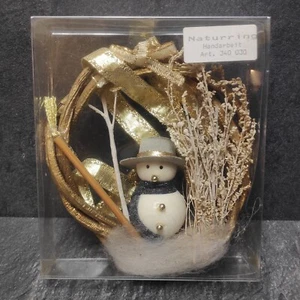 Vintage Weihnachtsdekoration Hängedekor Naturring Schneemann Türdeko Fensterdeko - Bild 1 von 4