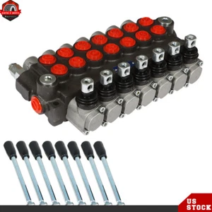7 Spool 13GPM Hydraulic Controller 3600PSI SAE Interface + Conversion Plug US - Picture 1 of 13