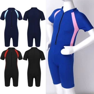 Kids Girls One Piece Swimsuits Bathing Suits Beachwear Swimwear Rompers Costume - Picture 1 of 38