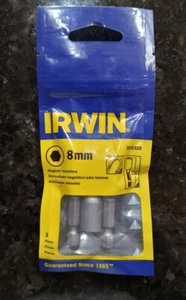 IRWIN 3051020 Nut Driver 8mm Magnetic Nutsetter 3 PACK x 5 PACKS - 15 Bits total - Picture 1 of 3
