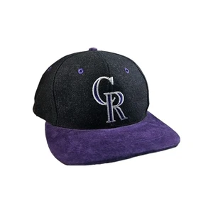 Colorado Rockies SnapBack Hat - Rare Vintage - Universal - Canvas Hat Suede Bill - Picture 1 of 7