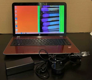 HP Pavilion 15 Notebook Red PC 4GB RAM AMD A4-5000 Radeon HD Graphics WIN 8 - Picture 1 of 20